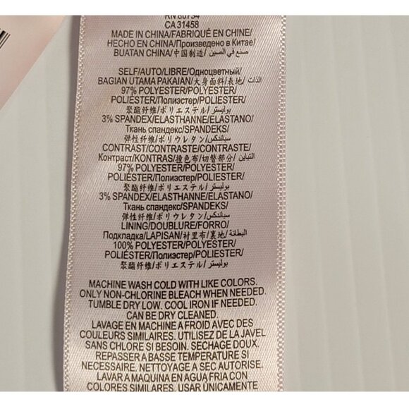 BCBG Maxazria - Sleeveless Sheath Dress, Blue with Black Block - Size 10 - Picture 6 of 6